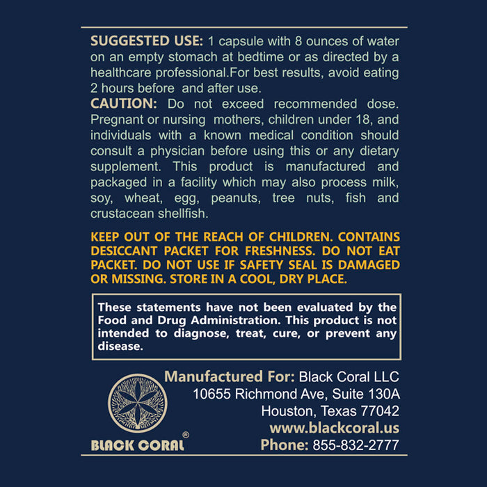 Bedtime Weight Loss Capsules - Black Coral