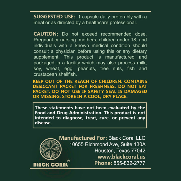 Black Coral Vitamin D-3 5000 IU Capsules - Black Coral