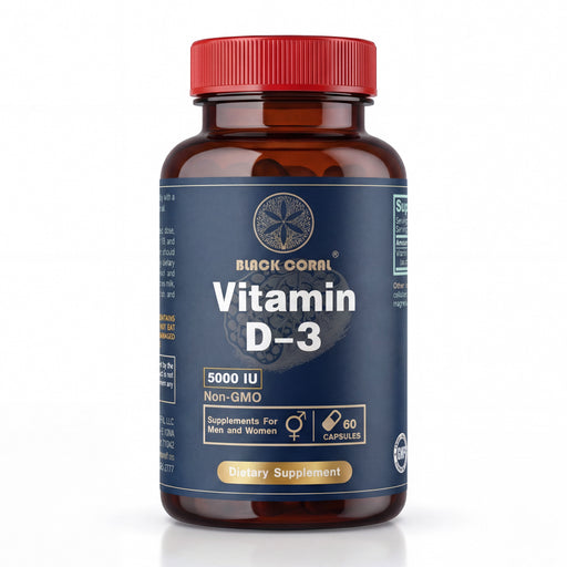 Black Coral Vitamin D-3 5000 IU Capsules - Black Coral