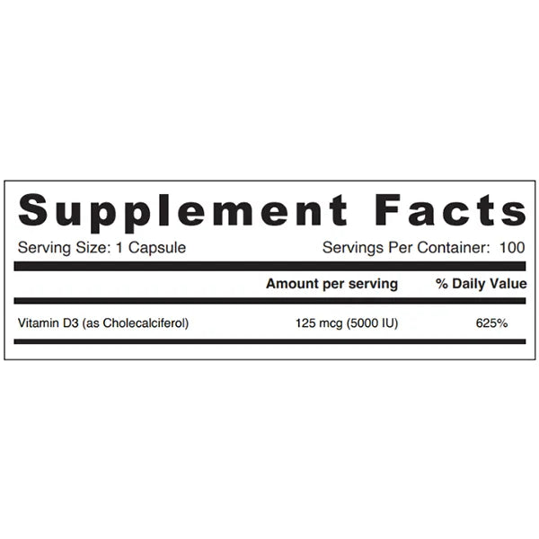 Vitamin D-3 5000IU Capsuless