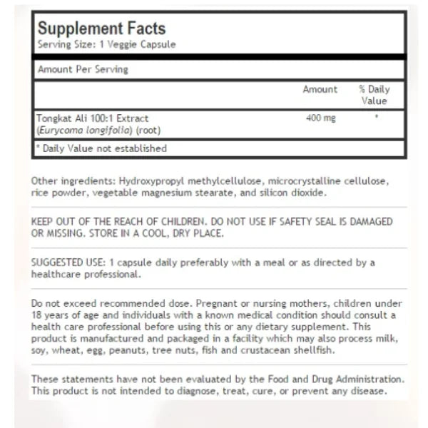 Tongkat Ali 400mg Capsules