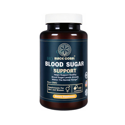 Black Coral blood sugar support capsules with chromium banaba leaf and bitter melon
