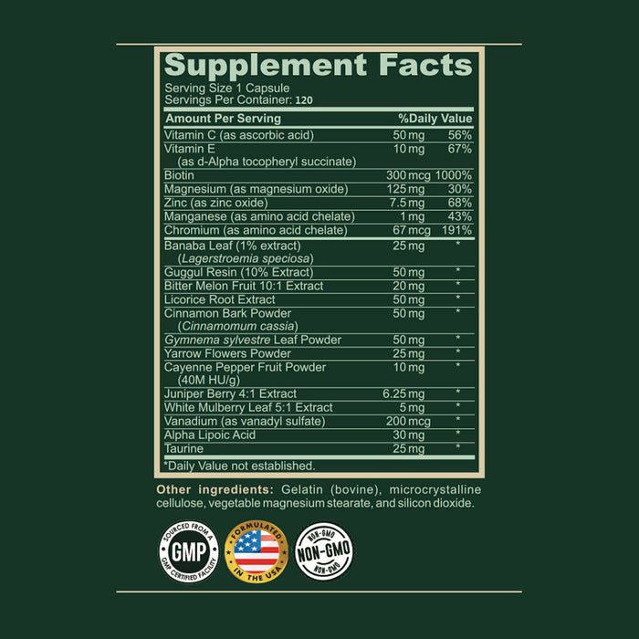 Blood Sugar Support Capsules - Black Coral