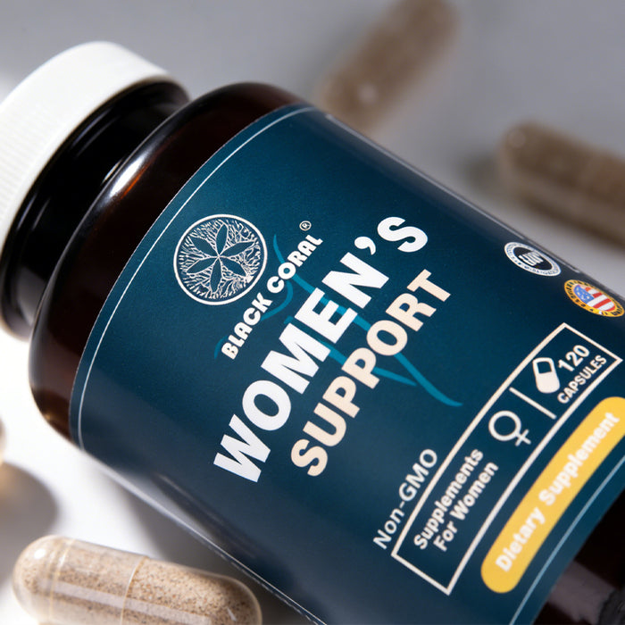 Women’s Support herbal dietary supplement capsules displayed for everyday wellness routine